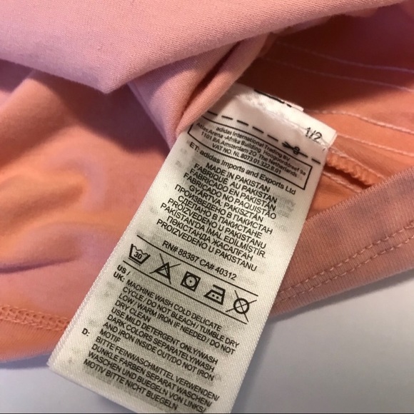 Adidas Crop Tank Top Peach Large NWT - Picture 5 of 8